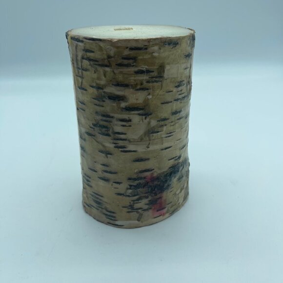 Large Candle Brown Tan Tree Trunk Log Wax - Picture 2 of 10